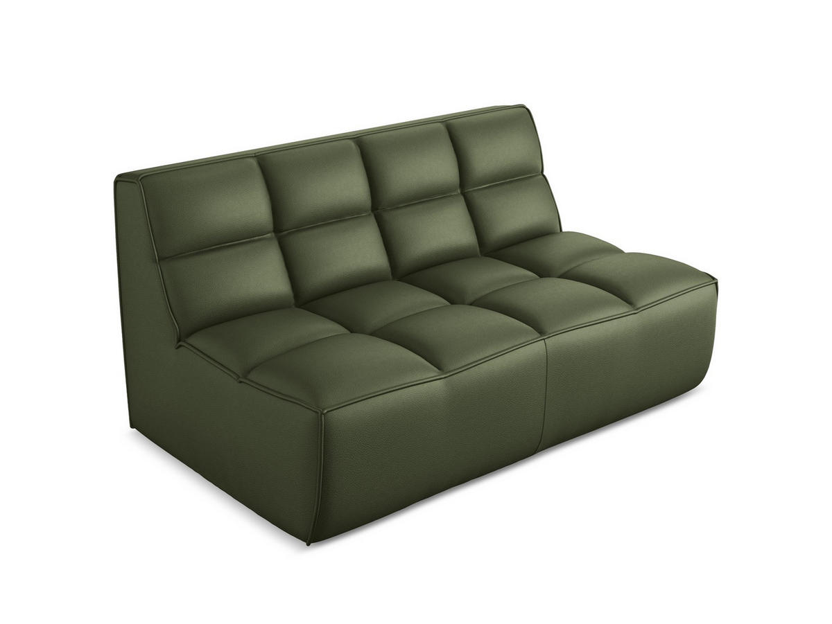 2-SITZER-SOFA Kunstleder Grün - Schwarz/Grün, Leder/Kunststoff (160/75/93cm) - Makamii