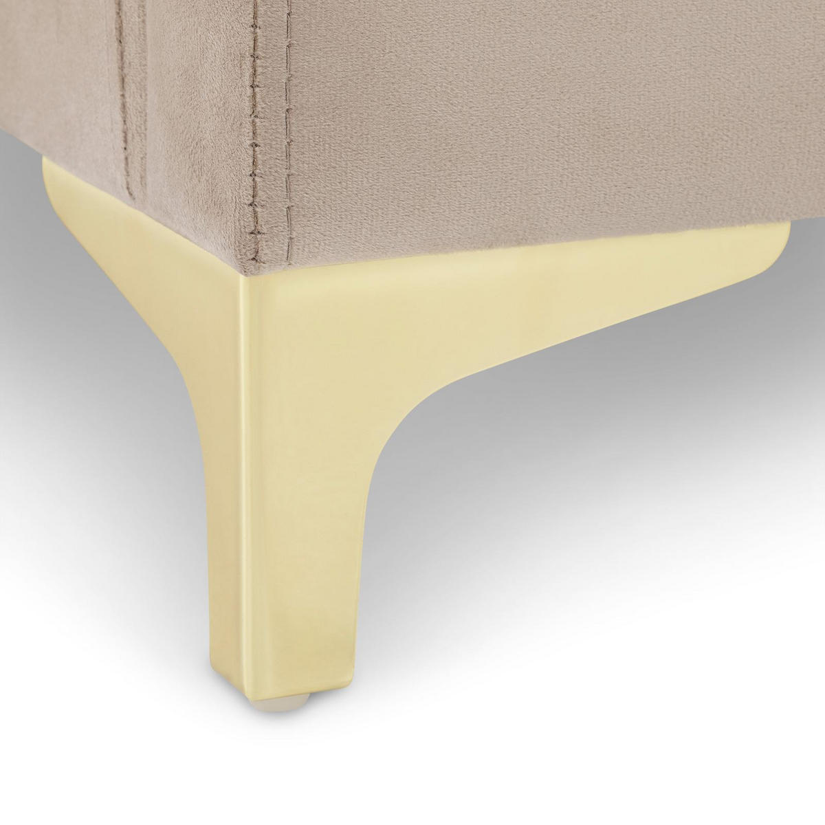 POLSTERBETT GLAMOUR 140x200 cm beige - Beige, Textil (140/200cm) - CARO-Möbel