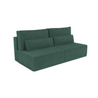 BETTSOFA LINO Grün Kordstoff mit Schlaffunktion - Grün, Textil (97/87/198cm) - MASSENO