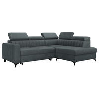 ECKSOFA Milano 2RRLXP, Seite: Rechts 2R+R+LXP - Blaugrau, Holz/Textil (249/195cm) - MIRJAN24