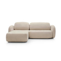 ECKSOFA OLIO L-Form Schlaffunktion mit Bettkasten, lose Rückenkissen, freistehend, LINKS 174x248 cm Beige - Beige, Holz/Textil (174/248cm) - DomoHome