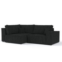 ECKSOFA AVION mit Schlaffunktion Schwarz im Neve Stoff - Schwarz, Holz/Holzwerkstoff (253/148cm) - AltaBeds