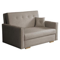 SCHLAFSOFA Viva Sonic II - Hellbraun/Schwarz, Holz/Textil (133/85/100cm) - MIRJAN24