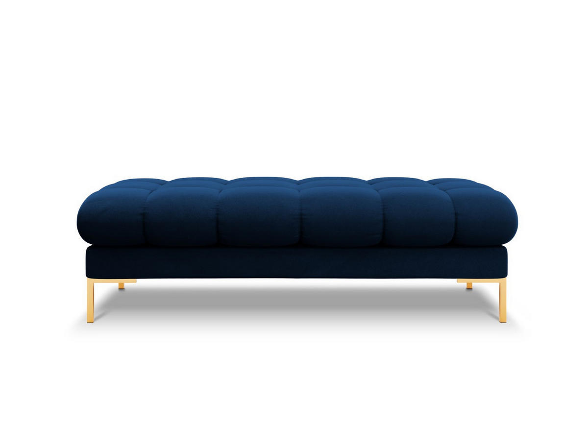 BANK Mamaia aus Samt königsblau 2 Sitzplätze - Blau, Textil (133/41/62cm) - Micadoni