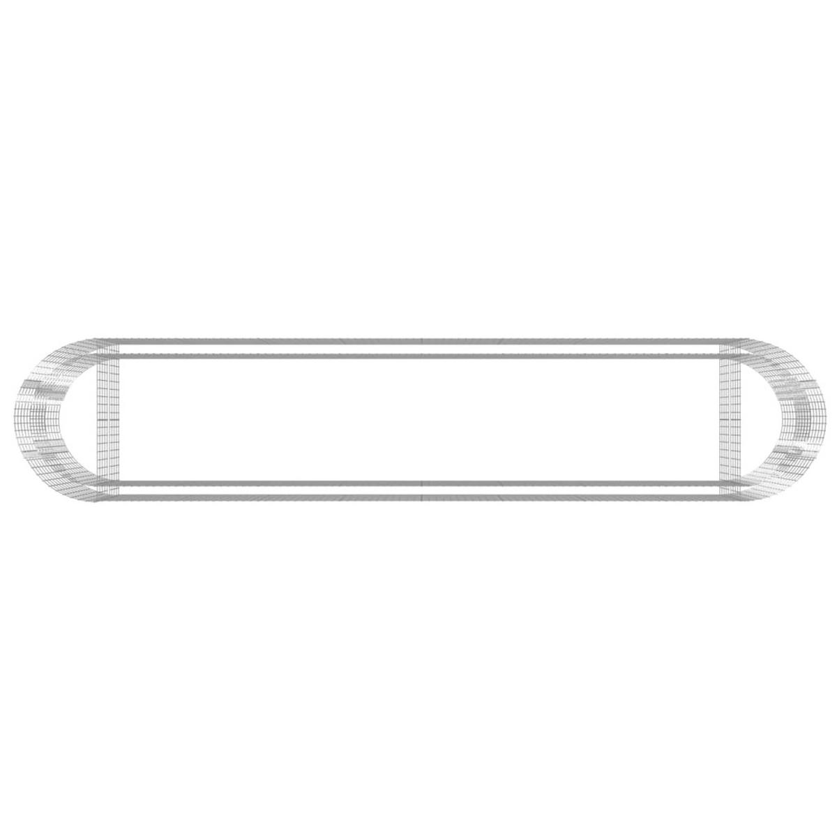 GABIONEN-HOCHBEET Verzinktes Eisen 500/100/100 Cm - Silberfarben, Metall (500/100/100cm) - vidaXL