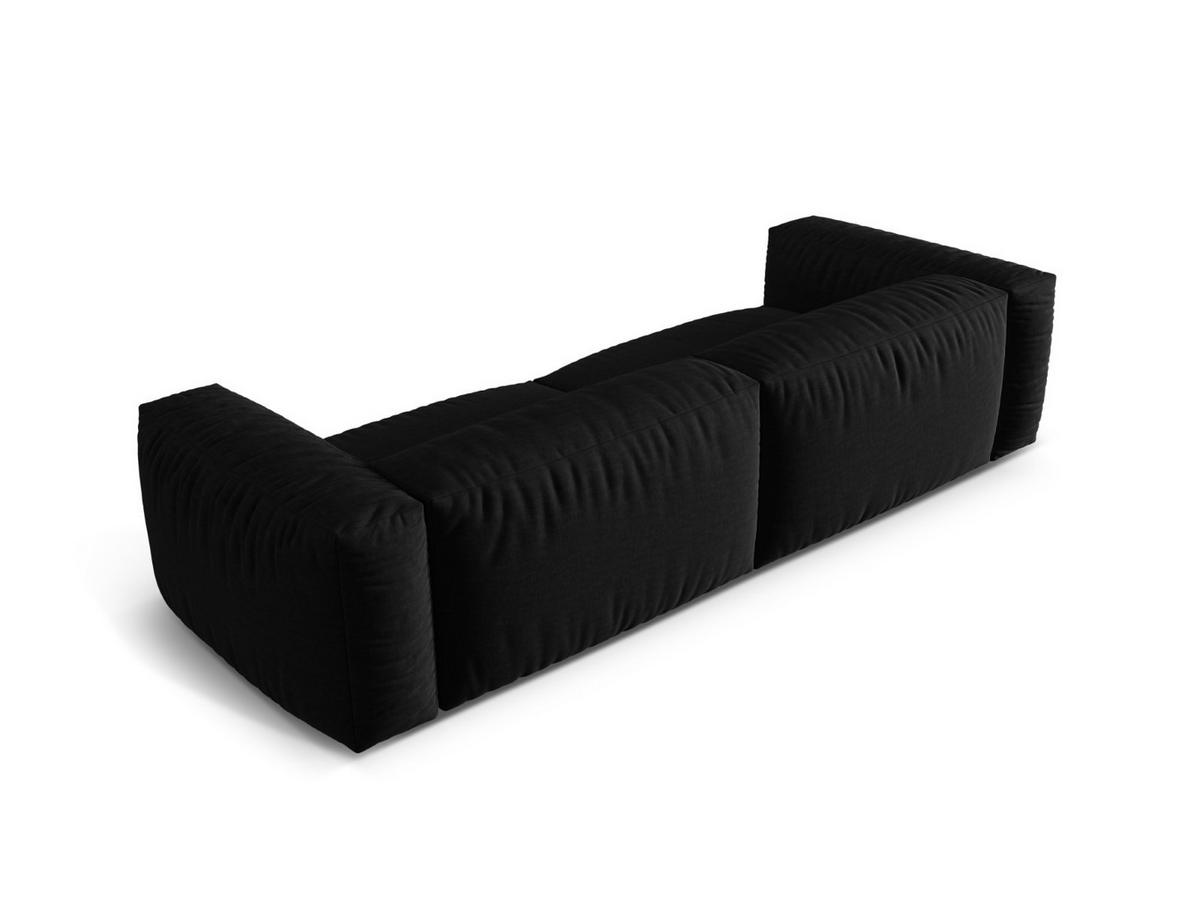 SOFA modular Martina aus strukturiertem Stoff schwarz 4 Sitzplätze - Schwarz, Textil (320/75/106cm) - Micadoni