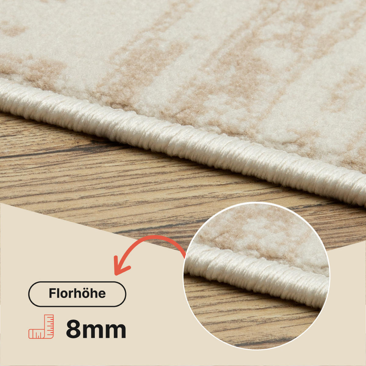 TEPPICH CRYSTAL Creme Beige 300/400 cm - Beige/Creme, Textil (300/400cm) - Tapiso