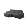 ECKSOFA Masina Grau, Schlafsofa aus Veloursstoff - Grau, Holzwerkstoff (245/143cm) - Bettso