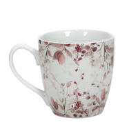 PORZELLANBECHER mit Blumenmuster Bernada Muster 2 480 ml 14/10/10 cm - Multicolor, Keramik (0.48L) - Boltze Home