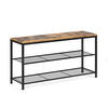 SCHUHBANK Fyrk Antikholz 100 x 51.5 cm - Eichefarben/Schwarz, Holzwerkstoff (100/51.5/30cm) - Vicco