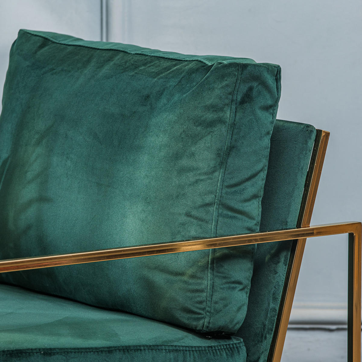 SESSEL Samt Grün - Grün, Textil (68/81/87cm) - Nordlys