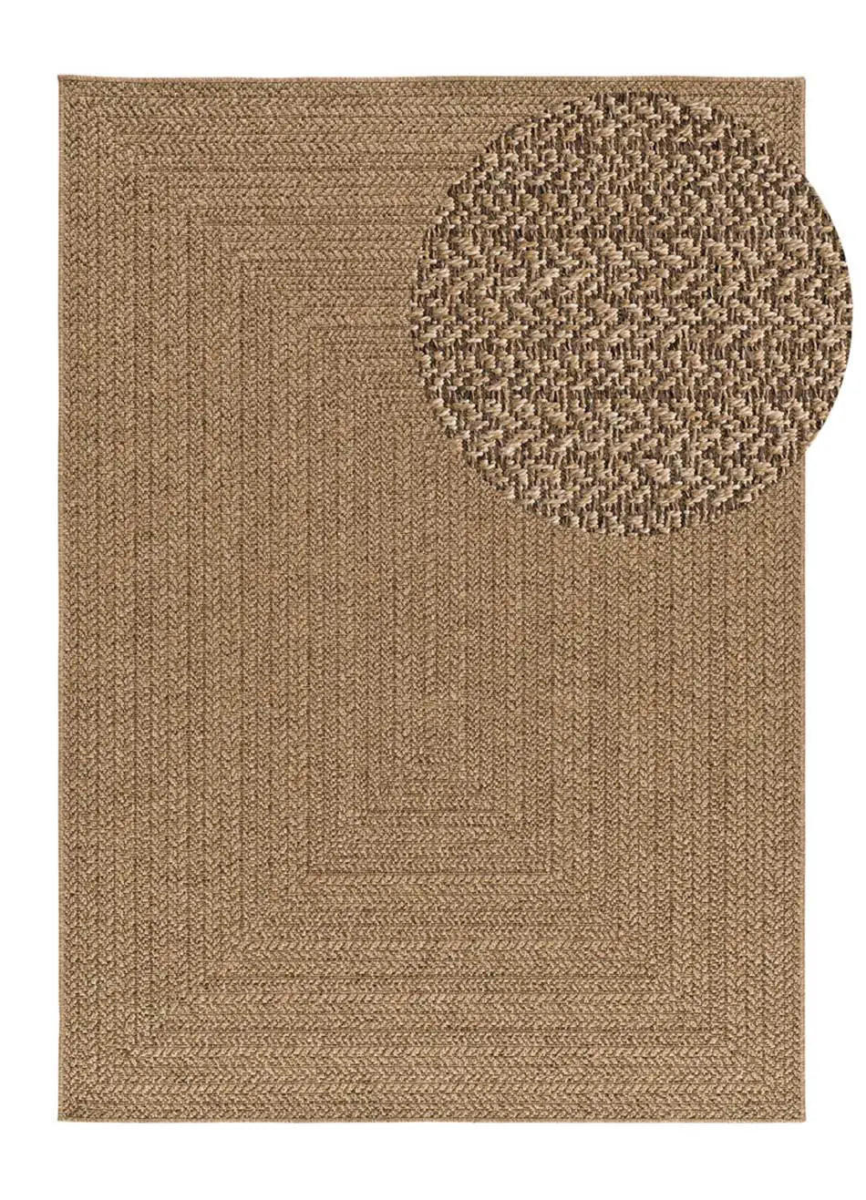 Atticgo Outdoorteppich Braun 120x170 cm