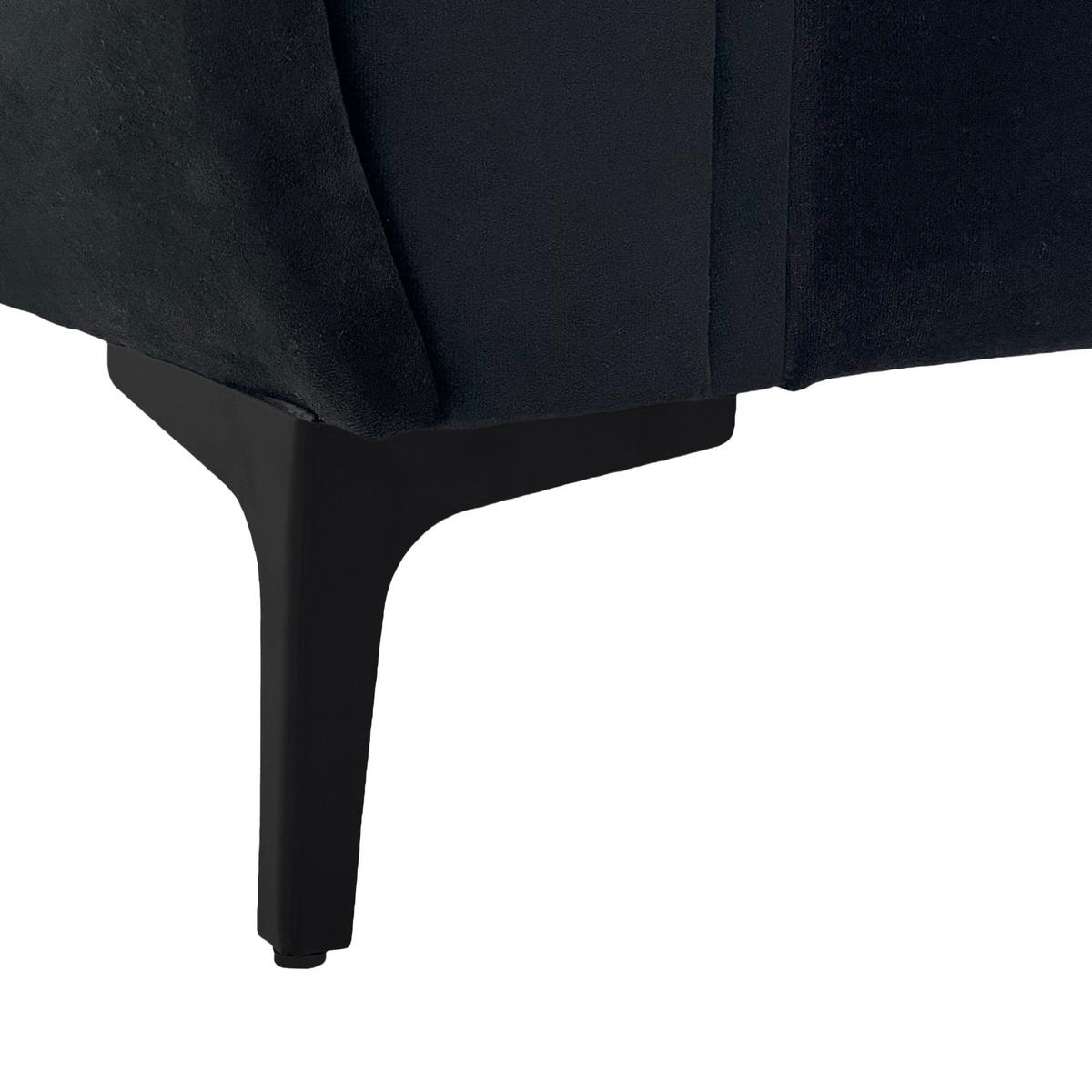 2-SITZER SOFA Polyester Schwarz mit abnehmbaren Bezügen - Schwarz, Holzwerkstoff/Textil (173.5/92/81cm) - WISHDOR
