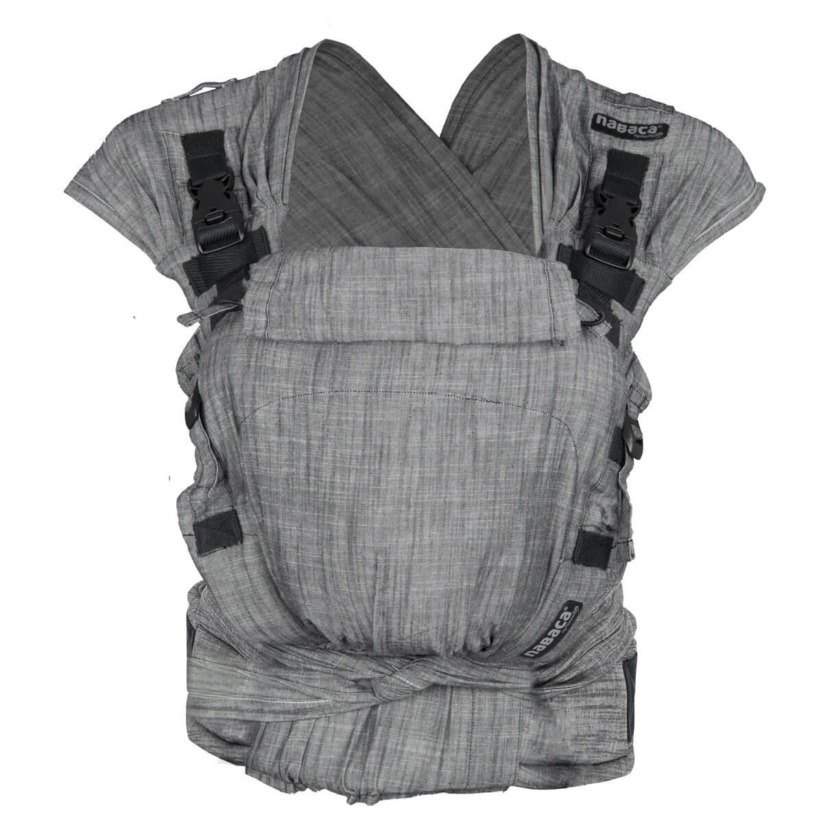 TRAGEZUBEHÖR Nabaca WrapCon Träger - Dunkelgrau/Grau, Textil (24/0.1/190cm) - Hoppediz