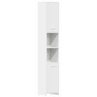 BADEZIMMERSCHRANK Weiss 30/30/183,5 Cm Holzwerkstoff - Weiß, Holzwerkstoff (30/183.5/30cm) - vidaXL