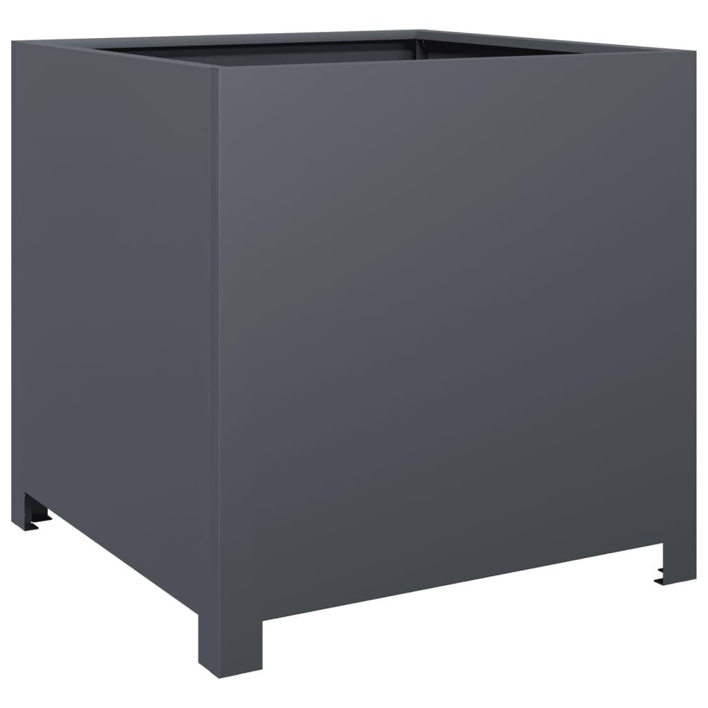 PFLANZKÜBEL Anthrazit 50/50/50 Cm Stahl - Anthrazit, Metall (50/50/50cm) - vidaXL