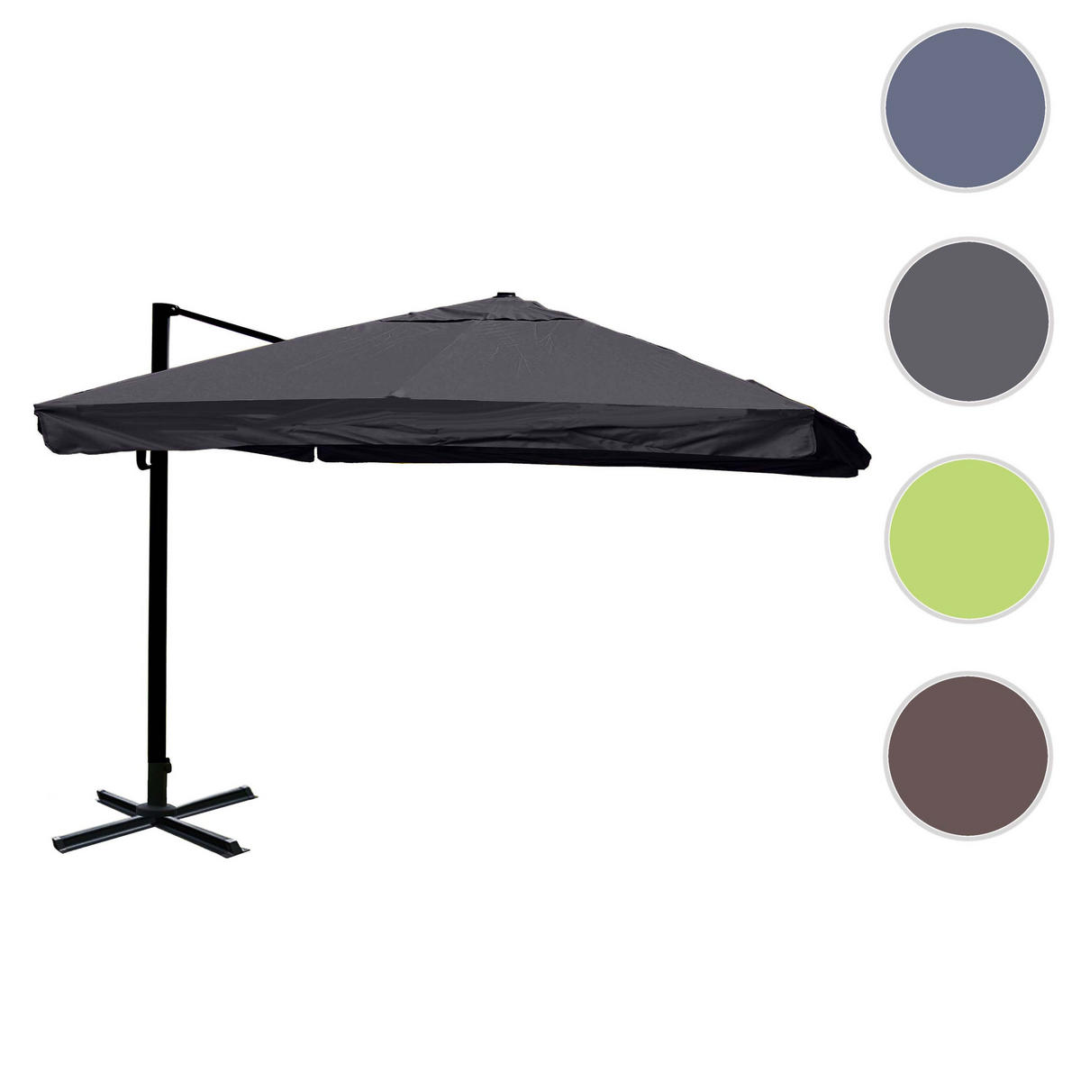 AMPELSCHIRM I Anthrazit 300/300 cm - Anthrazit, Textil (360/300cm) - MCW