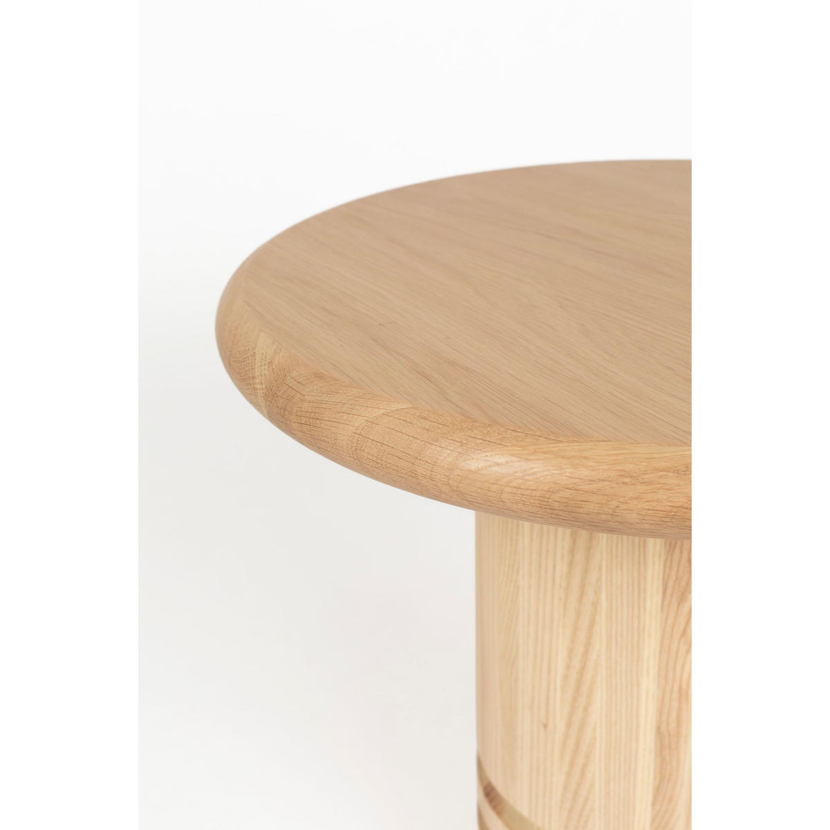 BEISTELLTISCH Chunk Rund 45 cm - Beige, Holzwerkstoff (45/45/45cm) - Zuiver