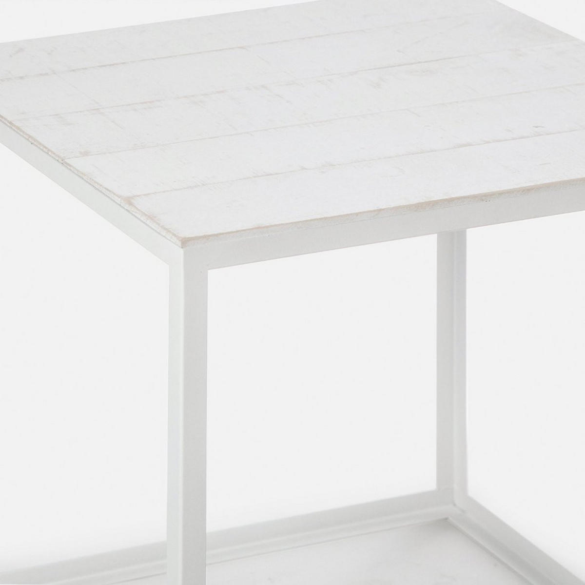 BEISTELLTISCH Brena Weiß 52 cm x 50 cm - Weiß, Holz (52/52/50cm) - Klast Home