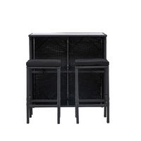 OUTDOOR BARLOUNGE - Schwarz - Polyethylen - 60 x 105 x 100 cm - Schwarz, Kunststoff - home24
