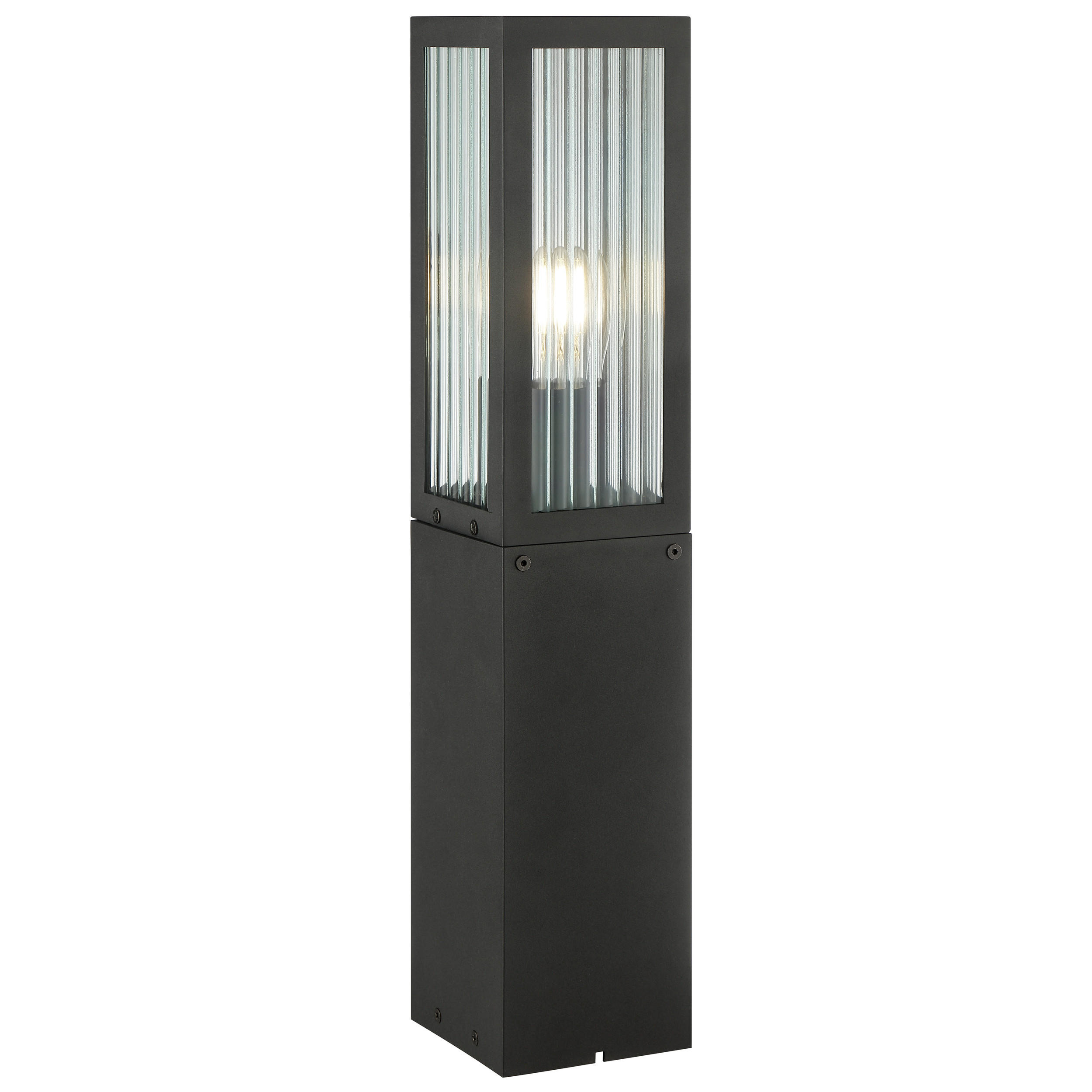 LED AUßENLEUCHTE Getta Schwarz 10/10/50 cm - Schwarz, Metall (10/10/50cm) - Brilliant