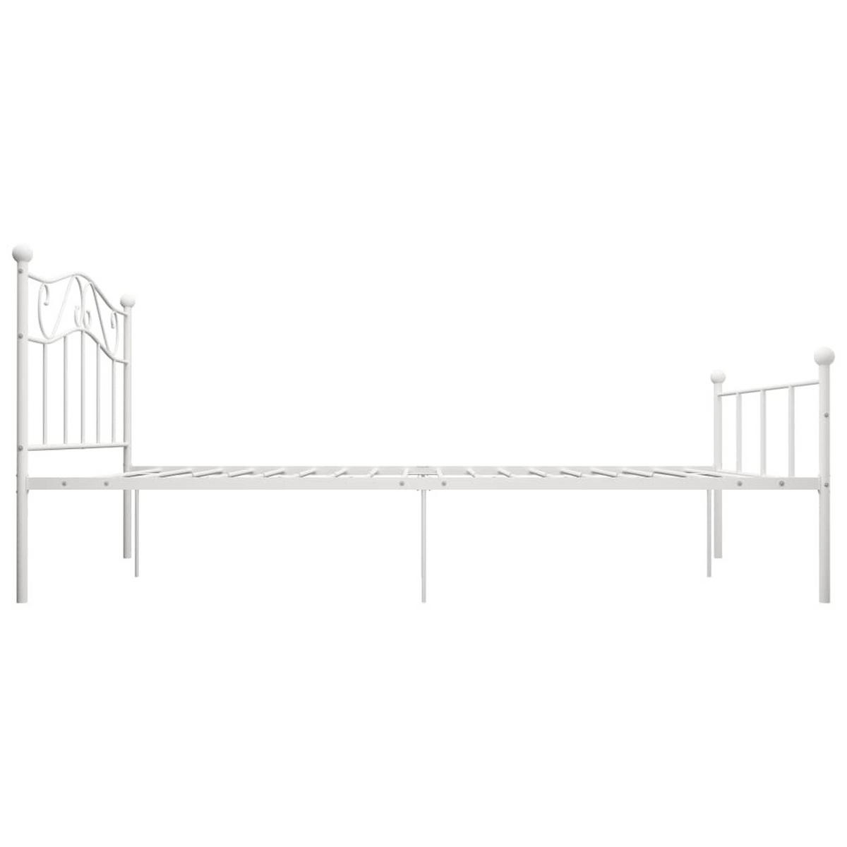 METALLBETT Haywood 147.5/208 cm - Weiß, Metall (140/200cm) - Nettlife