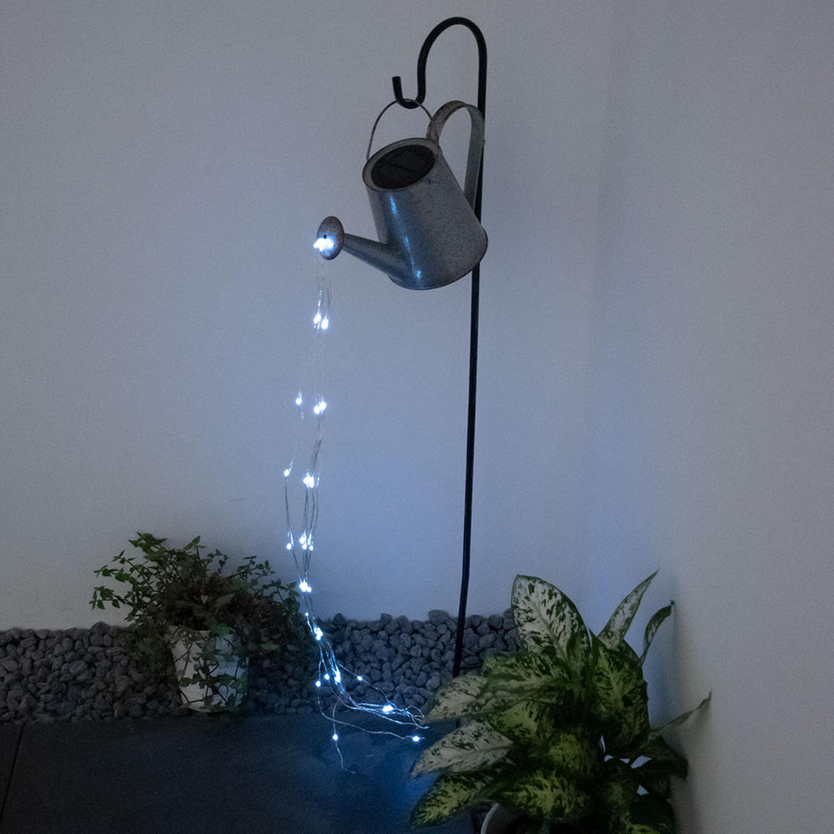 LED WEGELEUCHTE Solar Steckleuchte Silber - Silberfarben, Metall (30/17/112cm)