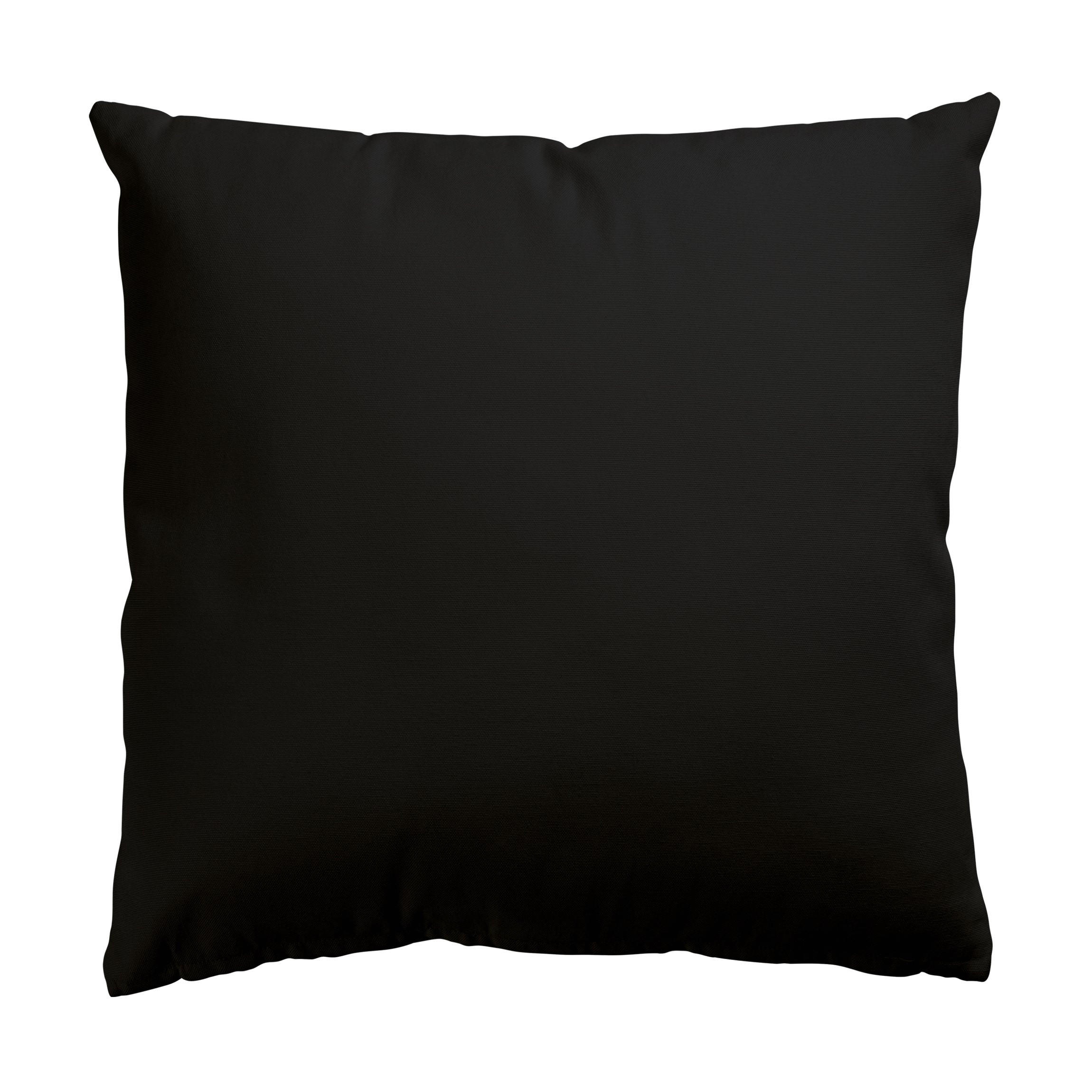 DEKOKISSEN Tiefschwarz 50/50 cm - Schwarz, Textil (50/50/10cm) - Bilderwelten