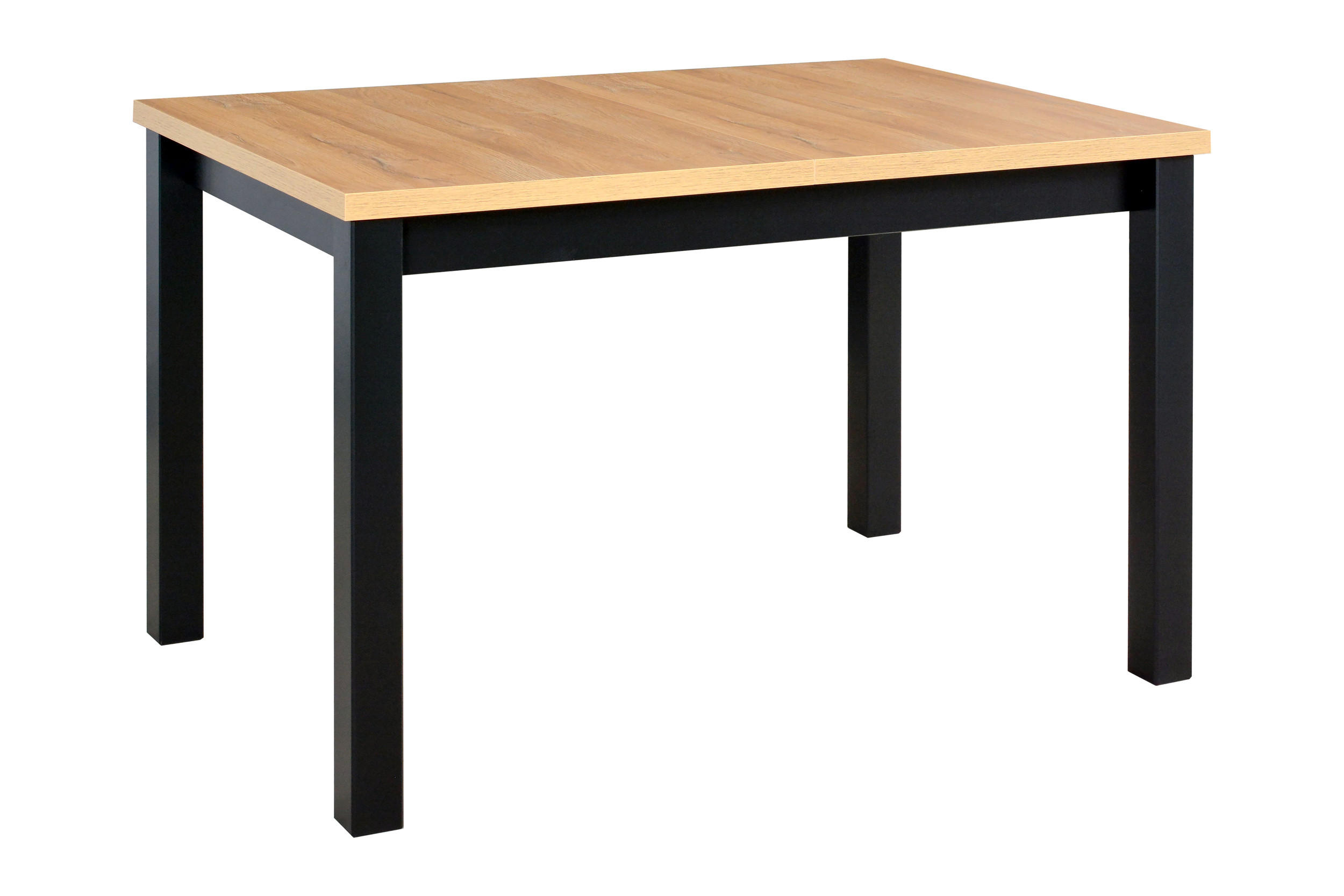 ESSTISCH Max 5, 120-150/80 cm, grandson - Birkefarben/Schwarz, Holz (80/120/78cm) - Leaf Design