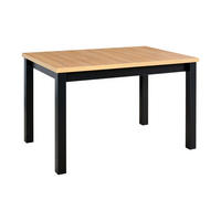 ESSTISCH Max 5, 120-150/80 cm, grandson - Birkefarben/Schwarz, Holz (80/120/78cm) - Leaf Design