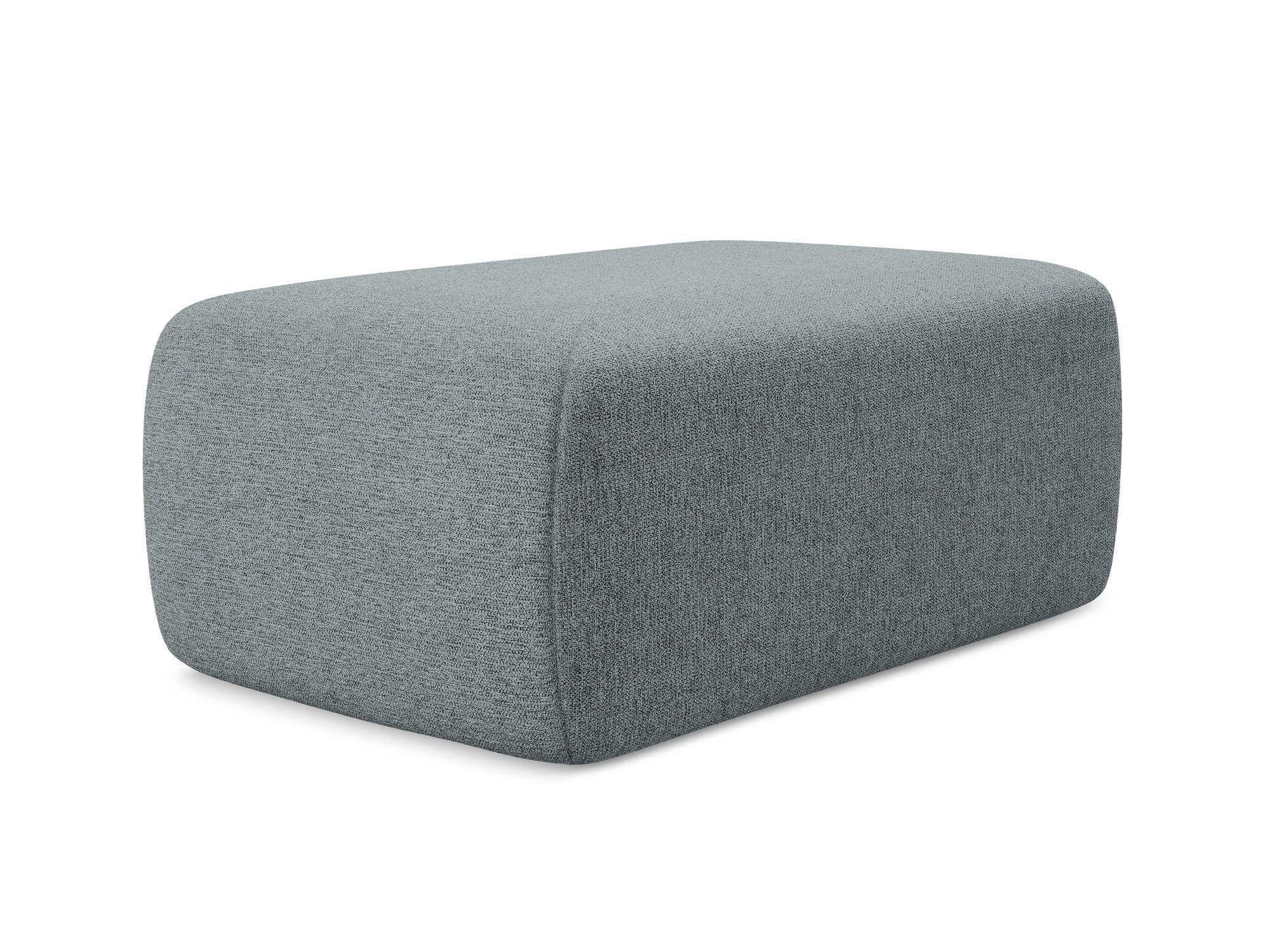 POUF Chenille Stoff Blau - Blau/Blaugrau, Kunststoff/Textil (102/40/62cm) - Makamii