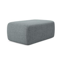 POUF Chenille Stoff Blau - Blau/Blaugrau, Kunststoff/Textil (102/40/62cm) - Makamii