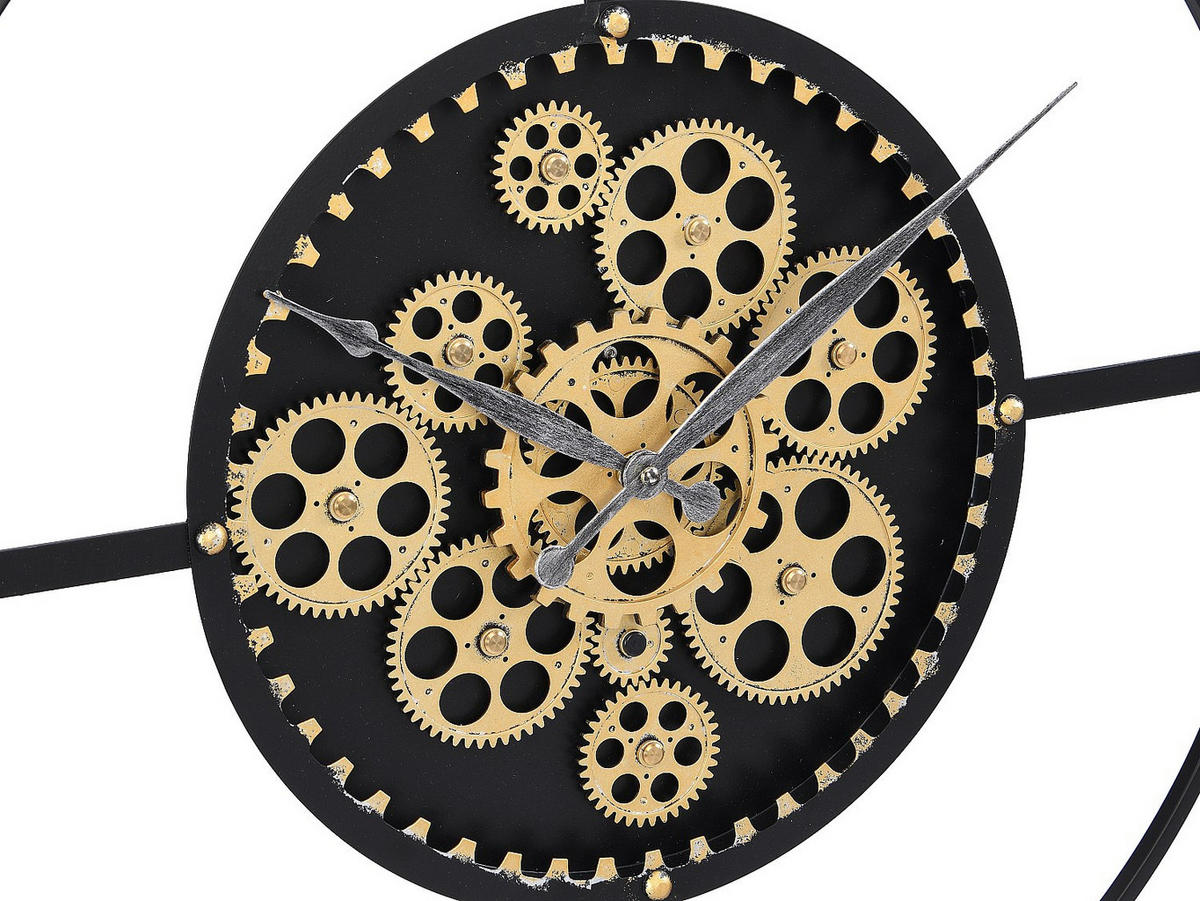 UHR - 80 cm x 6 cm - metall - schwarz, goldfarben Karial - Goldfarben/Schwarz, Metall (80/80/6cm) - Vente-Unique