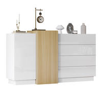 SIDEBOARD 140/35/76.5 cm Weiß aus MDF grifflos - Weiß, Holzwerkstoff (35/76.5/140cm) - OKMYHOME