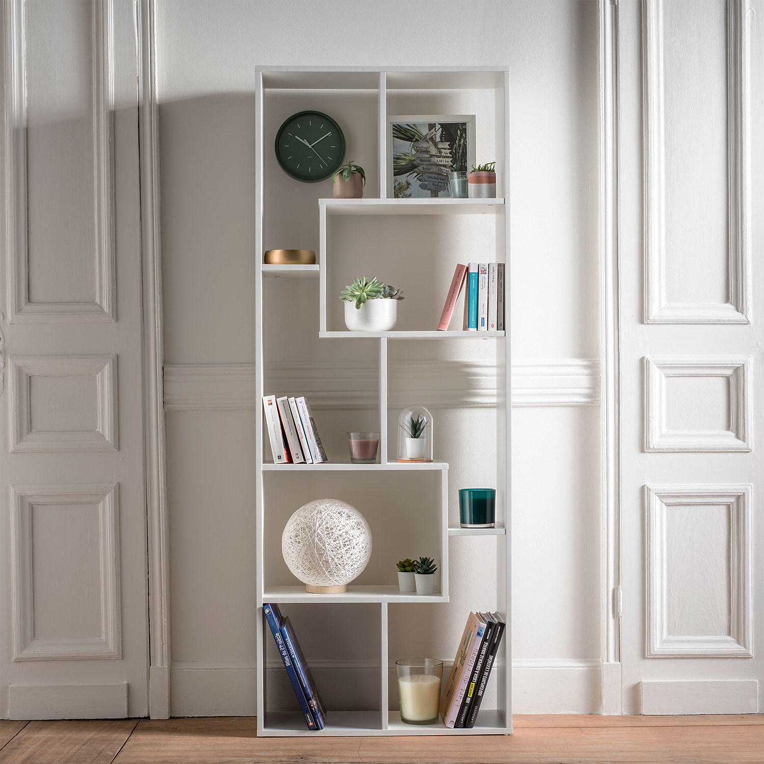 BÜCHERREGAL Jane Weiß - Weiß, Holzwerkstoff (25/175.3/67cm) - Happy Garden
