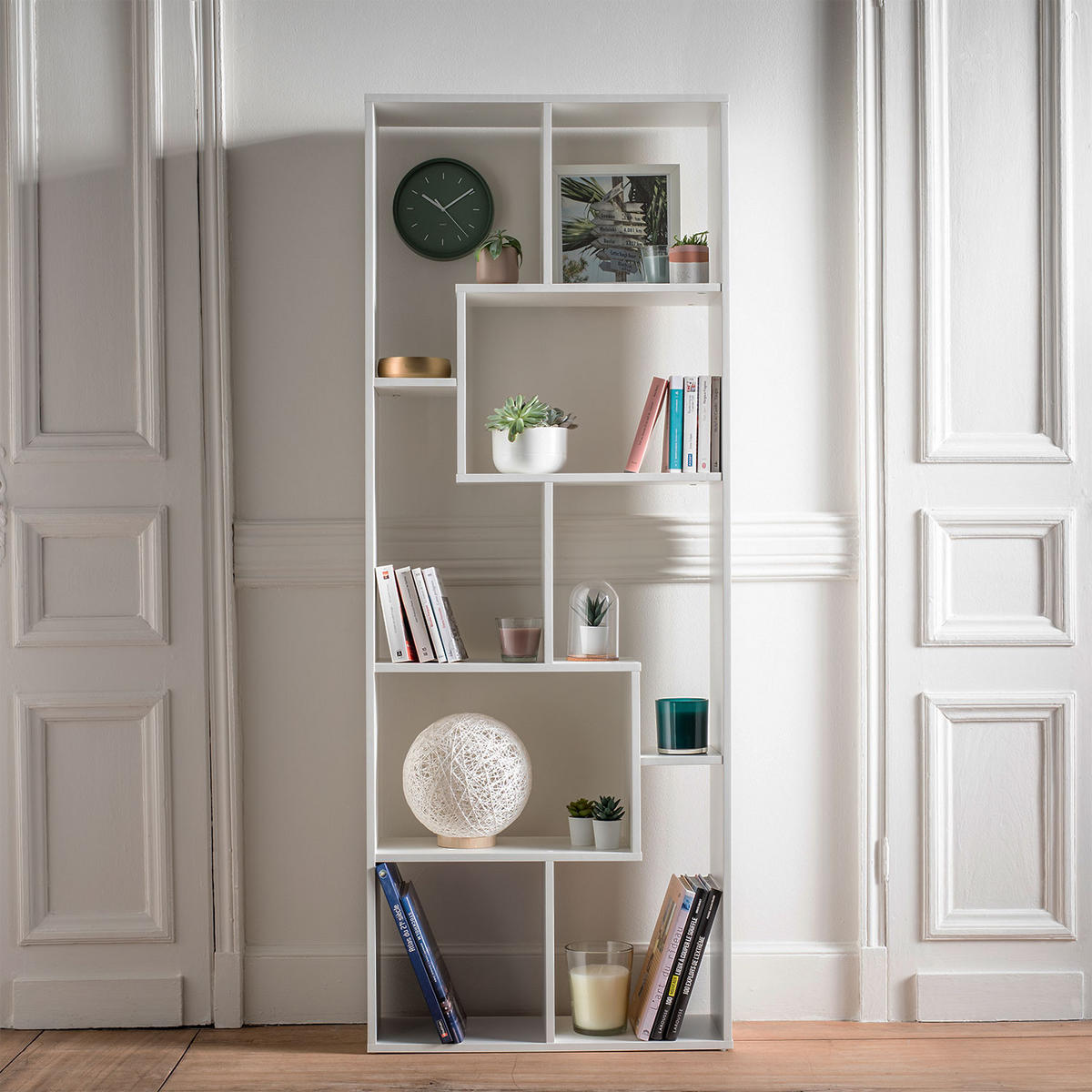 BÜCHERREGAL Jane Weiß - Weiß, Holzwerkstoff (25/175.3/67cm) - Happy Garden