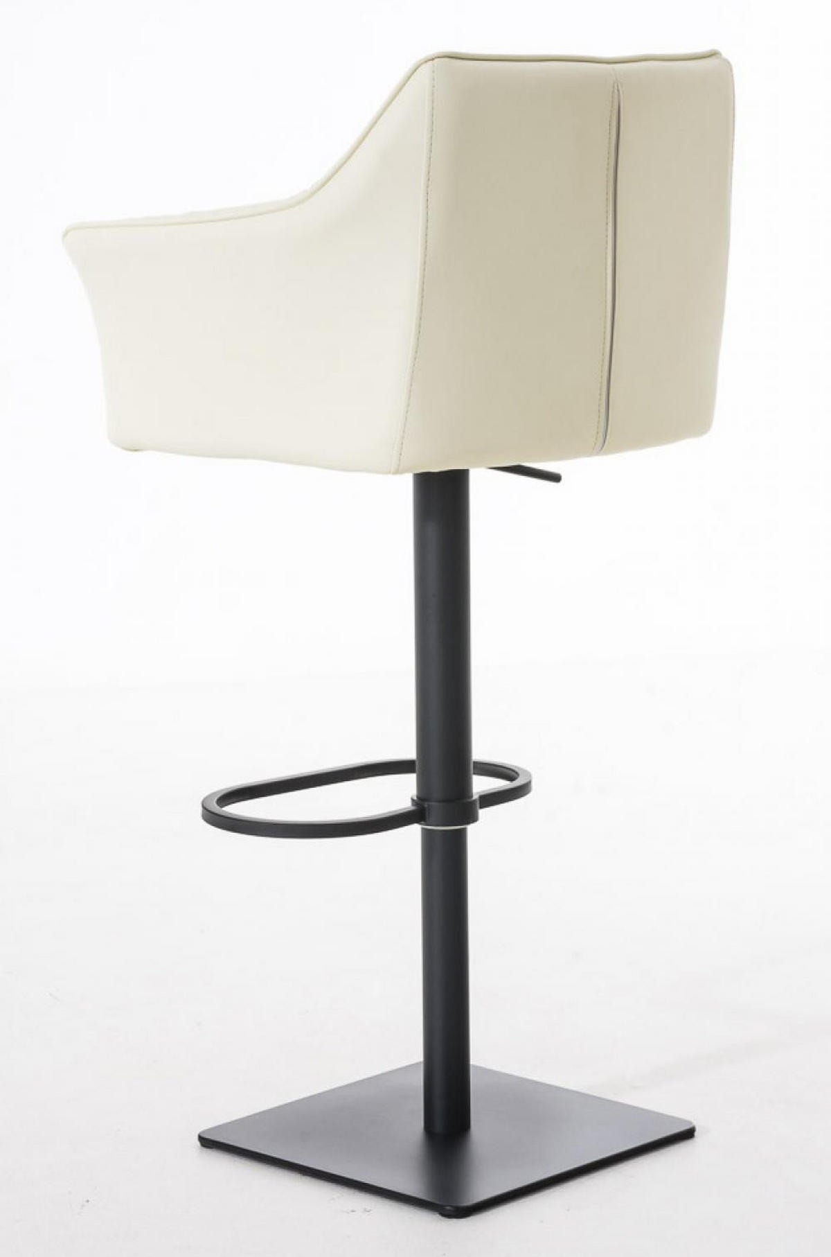 BARHOCKER 2er Set Lederlook Creme - Creme/Schwarz, Textil/Metall (64/88/45cm) - CLP