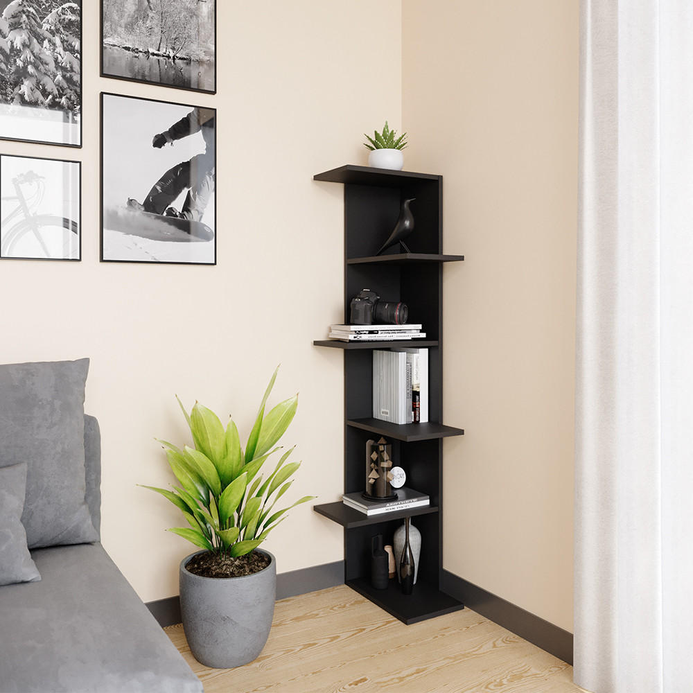 ECKREGAL Tera Anthrazit 37 x 140.1 cm - Anthrazit, Holzwerkstoff (37/140.1/37cm) - Vicco