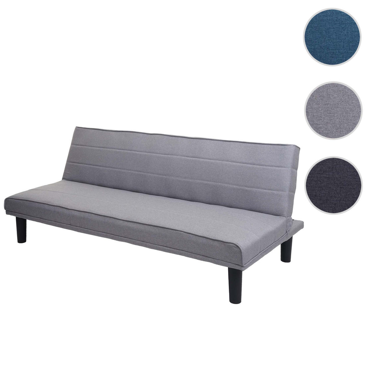 SCHLAFSOFA Grau - Grau, Textil (165/72/78cm) - MCW