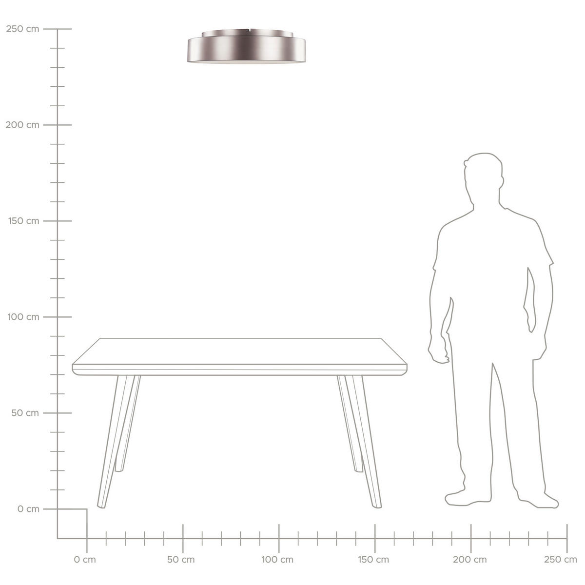 DECKENLEUCHTE Dawei 61/61/15 cm - Braun, Metall (61/61/15cm) - Beliani