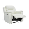 RELAXSESSEL Fernsehsessel Leder - Elfenbeinfarben - EVASION - Weiß, Leder (96/100/95cm) - Vente-Unique