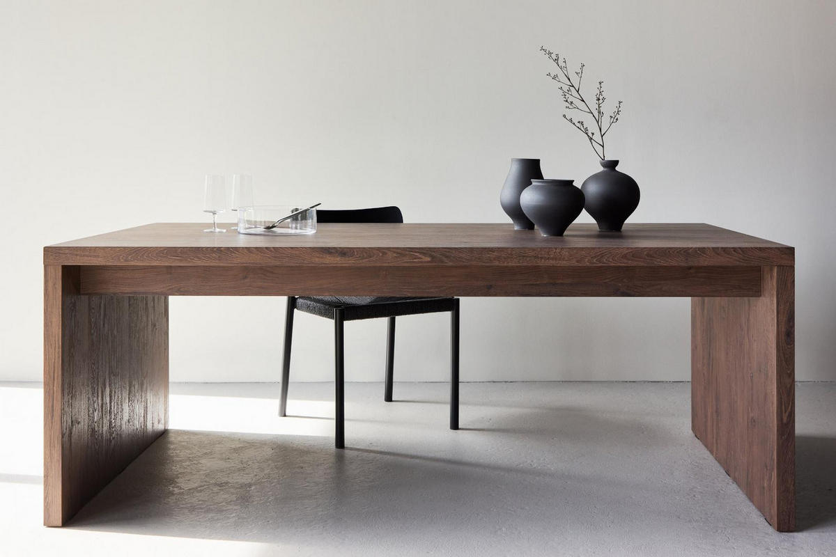 ESSTISCH, Evone, Mocca, MDF, 100 x 200 x 75 cm - Mokka, Holzwerkstoff (200/100/75cm) - ebuy24