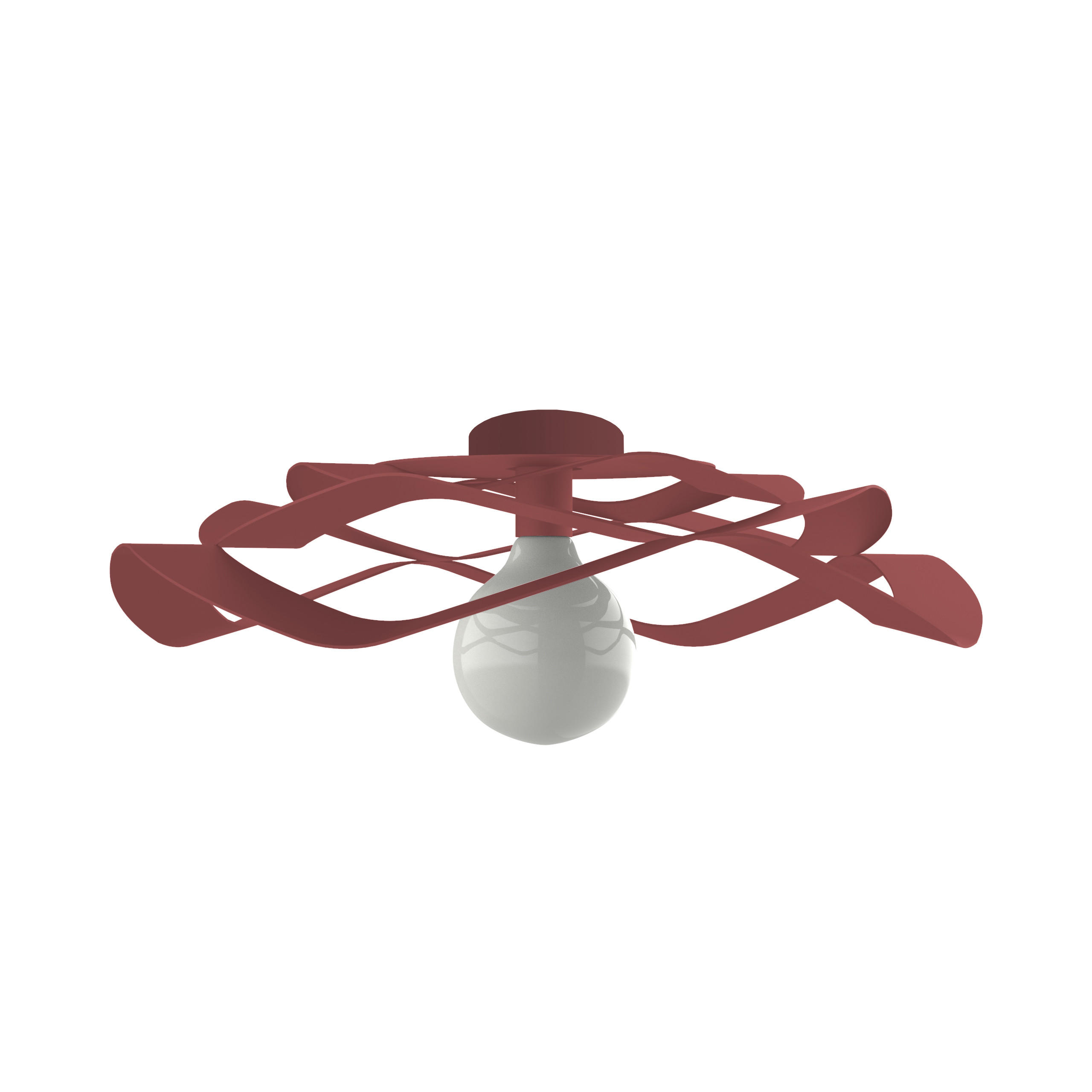 DECKENLEUCHTE - Rot, Metall (60/60/15cm) - Lumicom