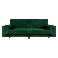 SCHLAFSOFA Zuri - Jadegrün/Schwarz, Holz/Textil (240/93/91cm) - MIRJAN24