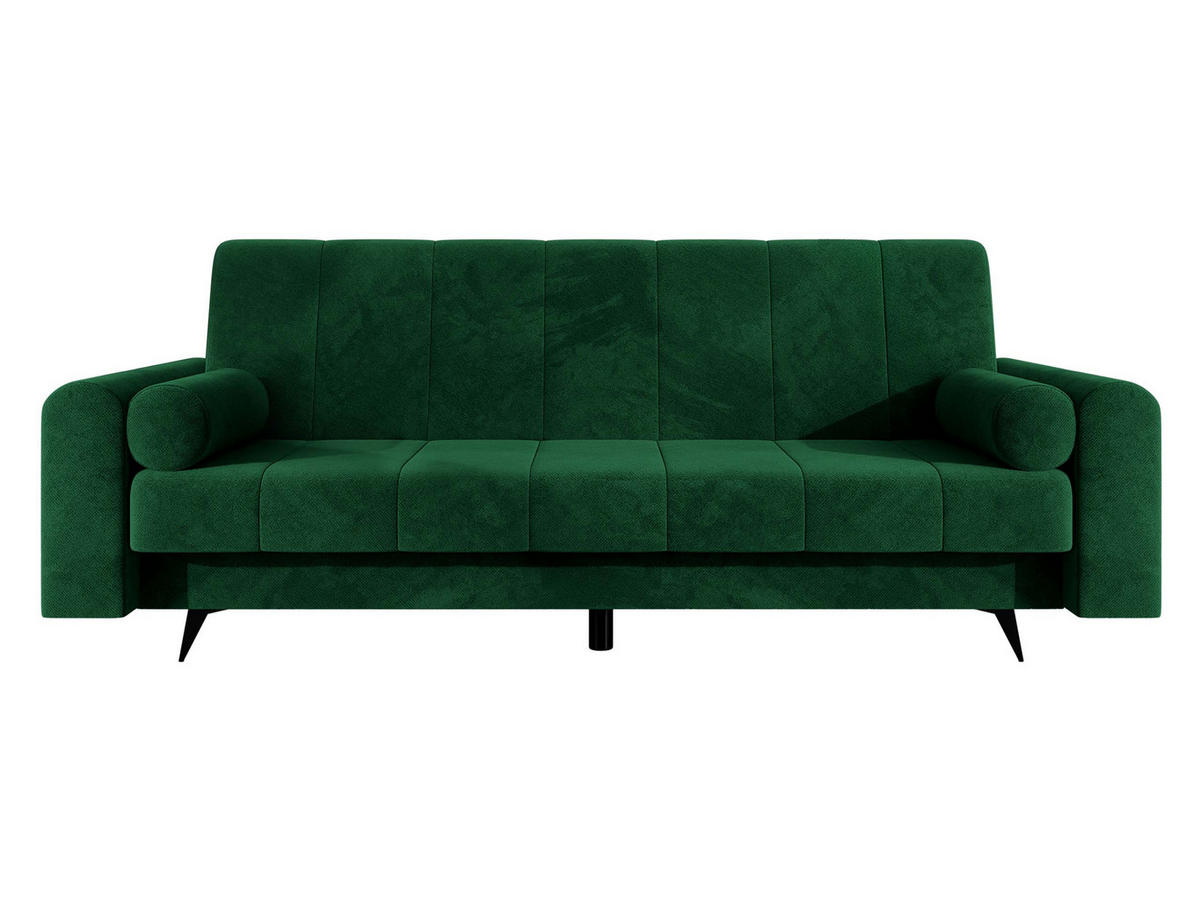 SCHLAFSOFA Zuri - Jadegrün/Schwarz, Holz/Textil (240/93/91cm) - MIRJAN24