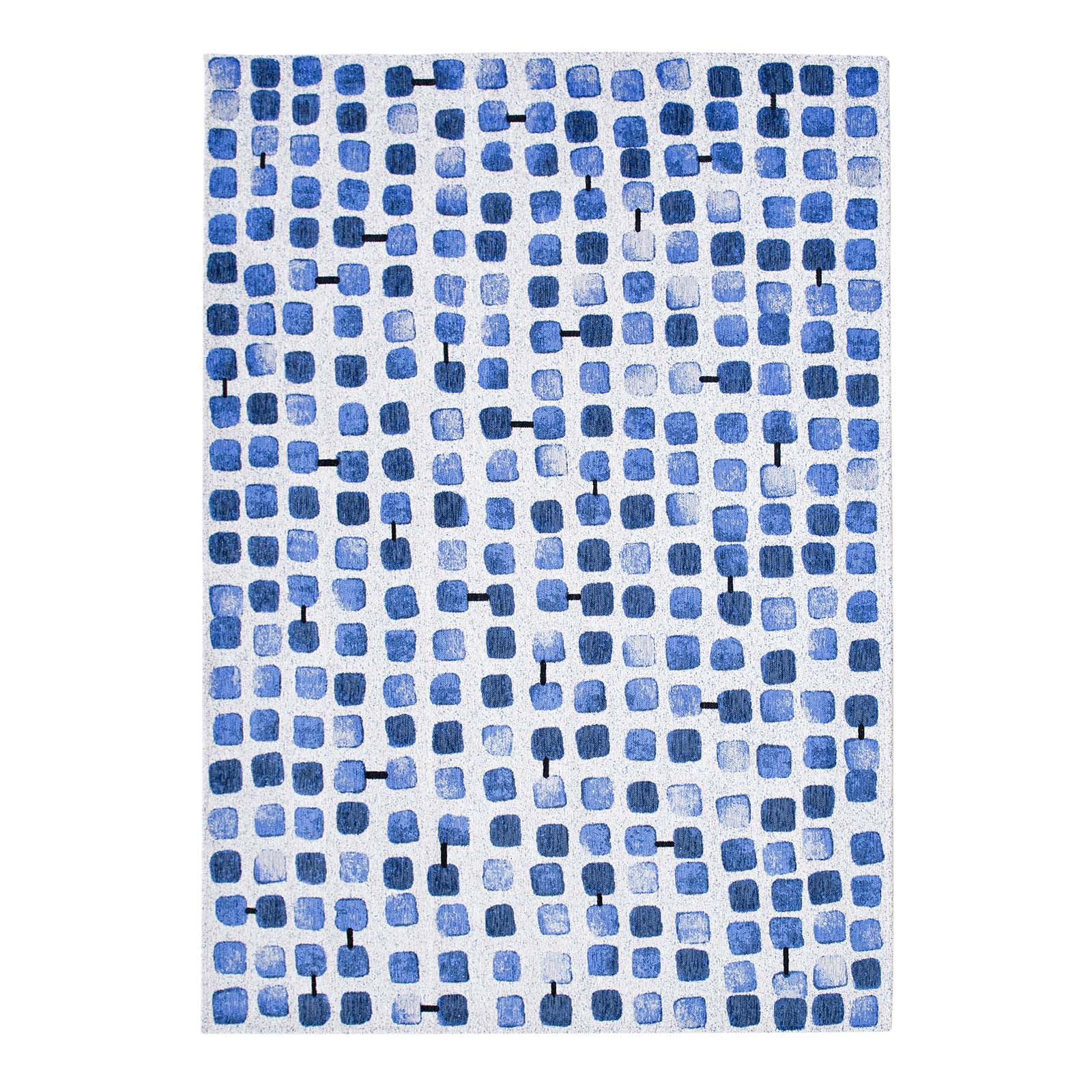 TEPPICH Flachgewebe SHADY STONES Blau 240 x 340 cm - Blau, Textil (240/340cm) - Novatrend