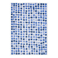 TEPPICH Flachgewebe SHADY STONES Blau 240 x 340 cm - Blau, Textil (240/340cm) - Novatrend