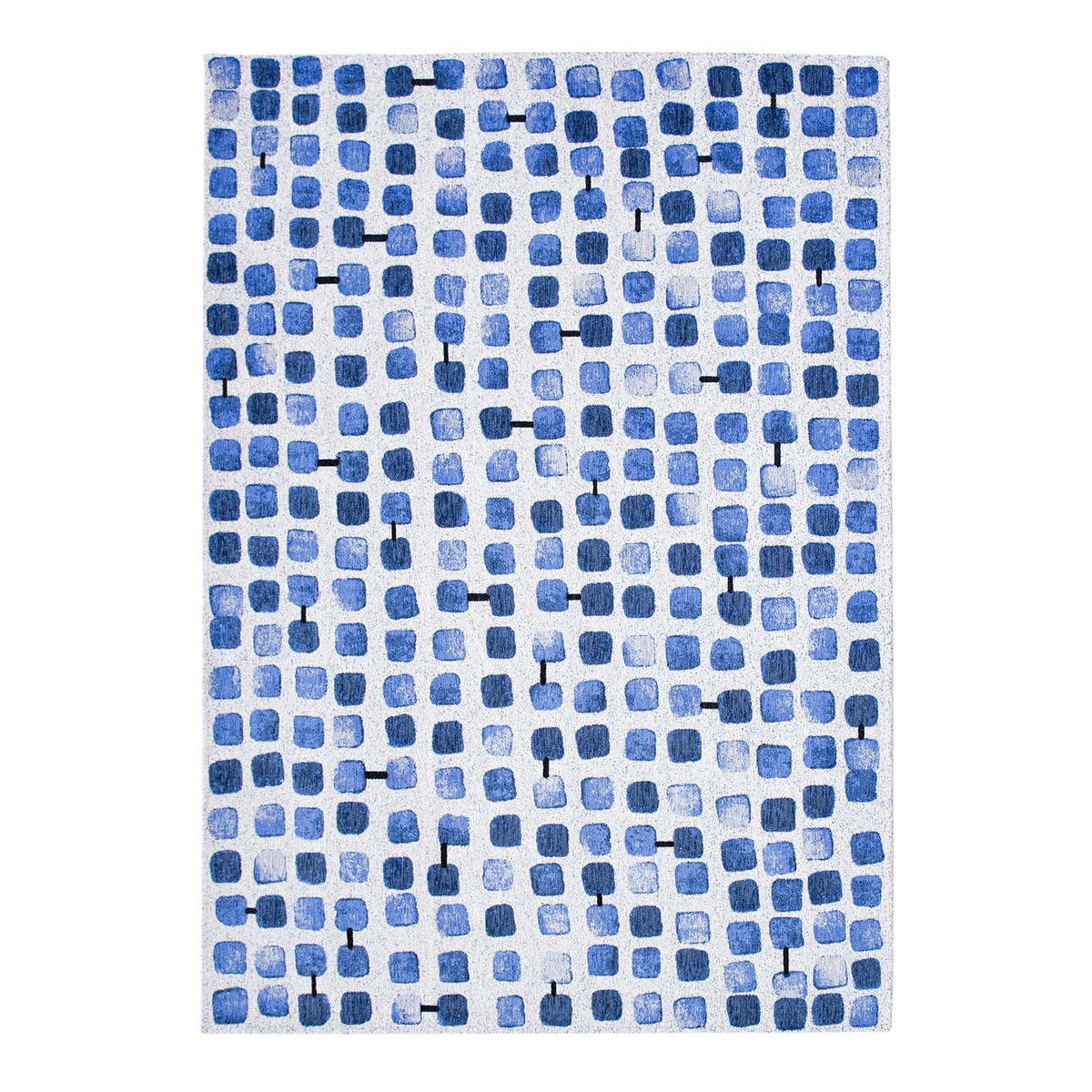 TEPPICH Flachgewebe SHADY STONES Blau 240 x 340 cm - Blau, Textil (240/340cm) - Novatrend