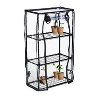 BALKONGEWÄCHSHAUS - Schwarz, Kunststoff/Metall (48/80/24.5cm) - Relaxdays