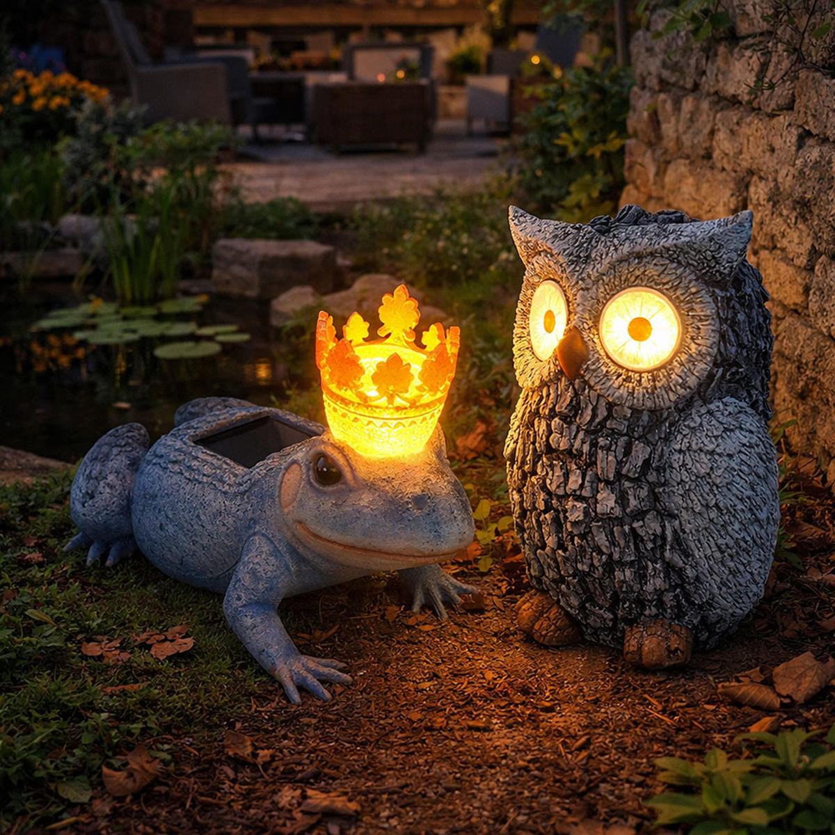 LED AUSSENLEUCHTE Steinoptik Grau 2er Set - Grau, Kunststoff (13.5/11.5/19.5cm) - Globo Lighting